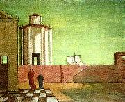 giorgio de chirico ankomstens gata painting